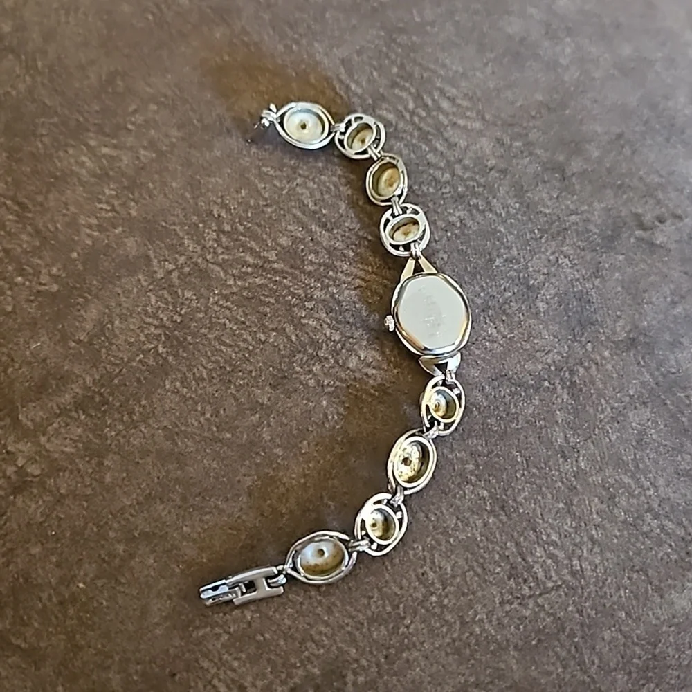 CACHE Pearl Link Bracelet Watch